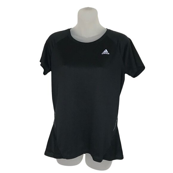ADIDAS Black And White Athletic Top Size M - Picture 1 of 7